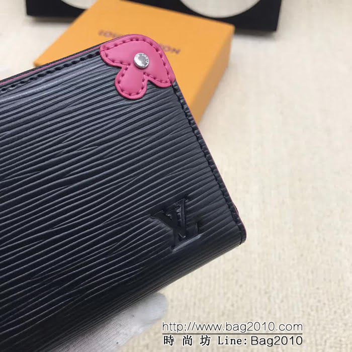路易威登LV頂級原單 M62970黑 Zippy拉鏈零錢包EpiBloomingCorners限定版設計  ZY1127
